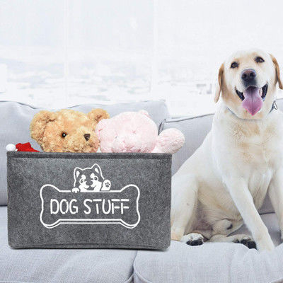 Cão Cat Pet Toy Storage Bin do agregado familiar com punhos do metal