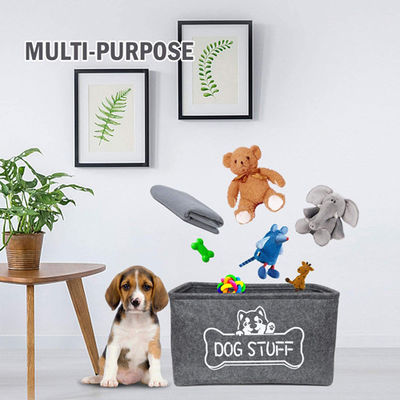 Cão Cat Pet Toy Storage Bin do agregado familiar com punhos do metal