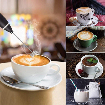 Liquidificador de Imersão Recarregável USB Mini Espuma para Cappuccino Latte Café Ovo