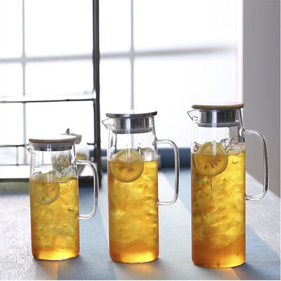 1L bebida resistente ao calor de vidro transparente Juice Cold Kettle Kitchen Tools