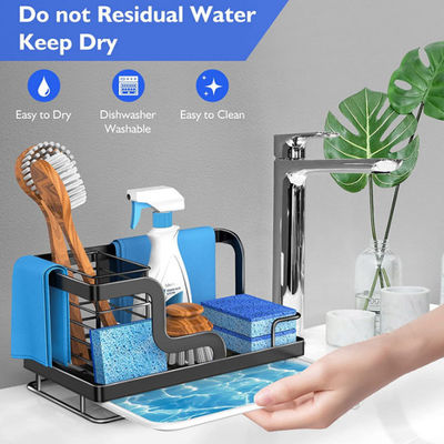 Organizador Stainless Steel do transportador do dissipador com a bandeja removível do dreno para a esponja