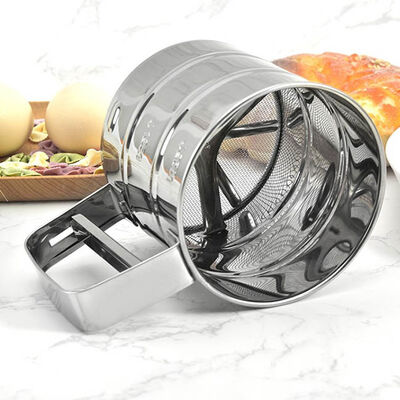 Filtro de aço inoxidável de Fine Mesh Flour Sieve Powdered Sugar da peneira da cozinha