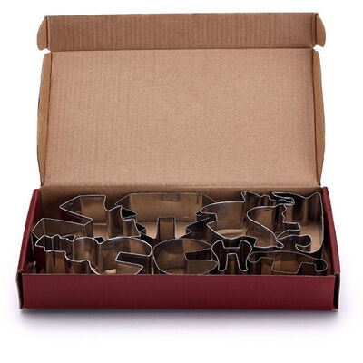 Grupo de aço inoxidável do molde do biscoito do cortador 3D da cookie da série do Natal de DIY