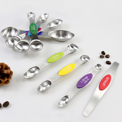 Copos de cozimento de aço inoxidável da colher de medição da cozinha para seco ou líquido