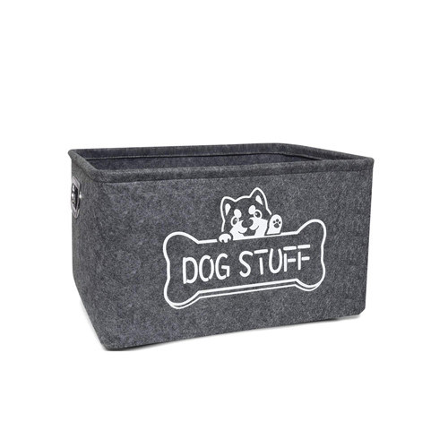 Cão Cat Pet Toy Storage Bin do agregado familiar com punhos do metal