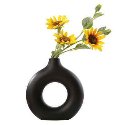 Vaso redondo multicolorido nórdico da filhós da flor para a decoração da casa