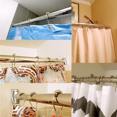 Anéis de cortina de aço inoxidável multicoloridos do chuveiro para o banheiro