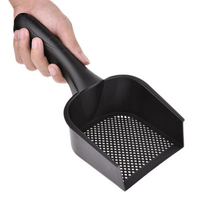 Pá fina de Scooper da maca dos furos pequenos plásticos pretos para Cat Dog