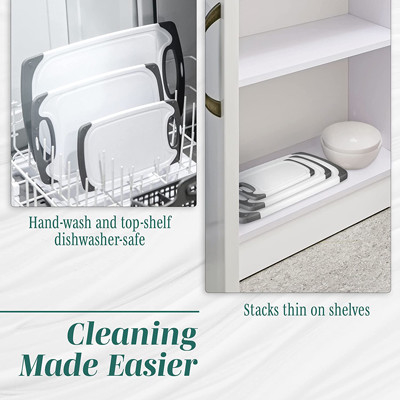 Placa de corte de Safe Plastic Kitchen da máquina de lavar louça com punhos do Fácil-aperto
