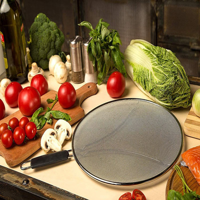 De aço inoxidável de prata chapinha a tela para fritar Pan Bulk Kitchen Supplies
