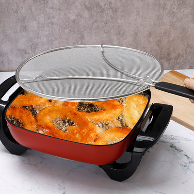 De aço inoxidável de prata chapinha a tela para fritar Pan Bulk Kitchen Supplies
