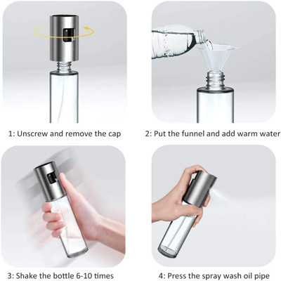 100ml transparente Olive Oil Spray Bottle Multifunction de vidro