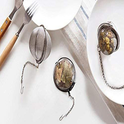 Prata 304 filtros de aço inoxidável de Mesh Tea Ball Tea Strainer para o chá