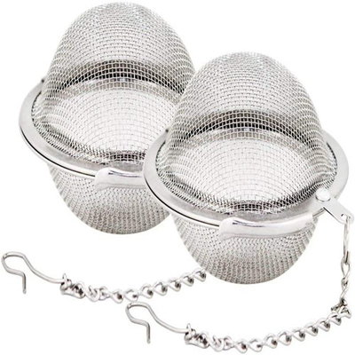 Prata 304 filtros de aço inoxidável de Mesh Tea Ball Tea Strainer para o chá