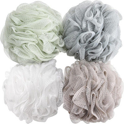 O corpo multicolorido do uso da casa lava o material do PE de Mesh Bath Sponge
