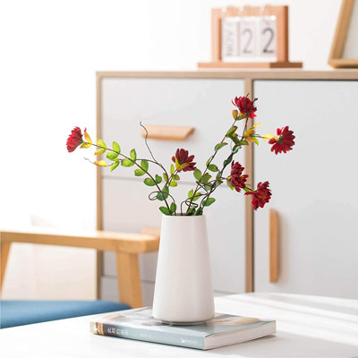 Vaso cerâmico branco do estilo do minimalismo para a mesa de escritório da sala de visitas da cozinha do quarto