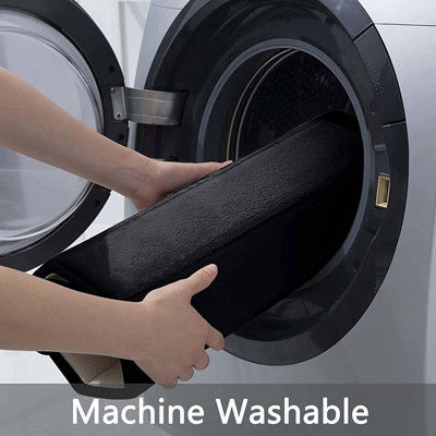 Tapetes de banho de espuma viscoelástica de borracha preta antiderrapante