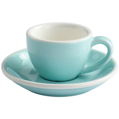 Os copos multicoloridos do café da porcelana 75ml com pires aumentam fontes da cozinha