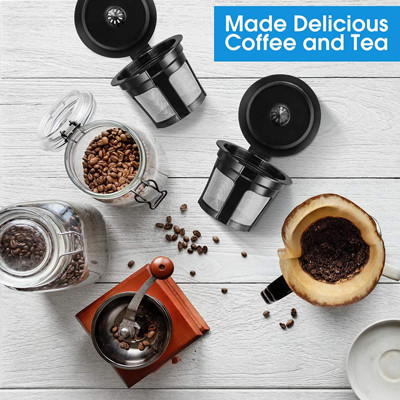 Filtros de café reutilizáveis ​​de ajuste universal de aço inoxidável ecológicos
