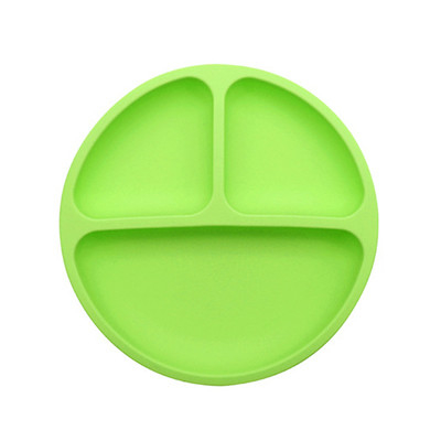 Placas de silicone para bebês multicoloridas de grau alimentício com sucção e tampas