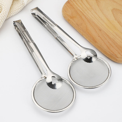 Filtro para fritar óleo Clipe para comida frita Utensílios domésticos de aço inoxidável