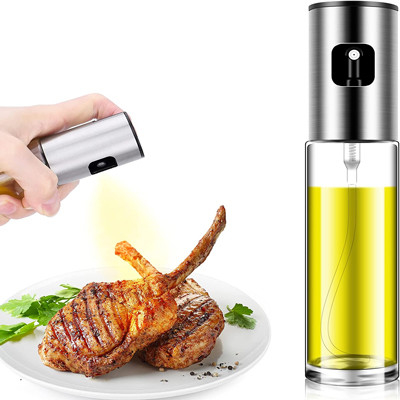 Pulverizador de azeite de oliva 100ml com tampa de aço inoxidável