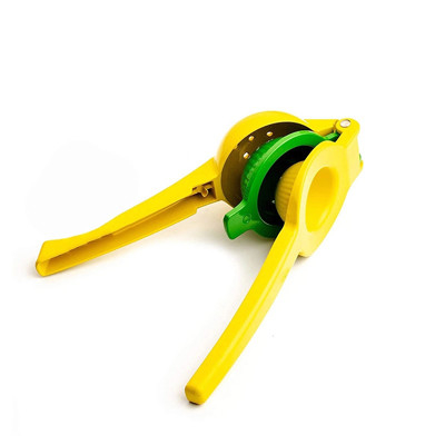 Espremedor de frutas 2-In-1Modern do limão do Juicer da mão do metal amarelo
