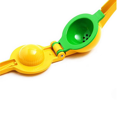 Espremedor de frutas 2-In-1Modern do limão do Juicer da mão do metal amarelo