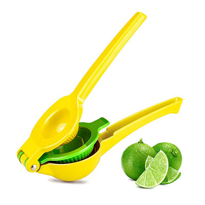 Espremedor de frutas 2-In-1Modern do limão do Juicer da mão do metal amarelo