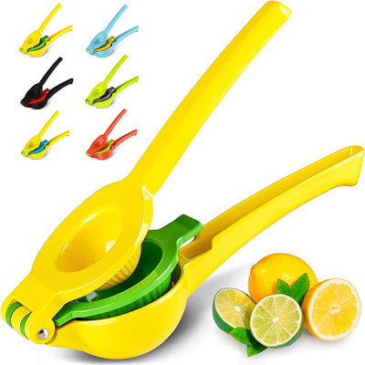 Espremedor de frutas 2-In-1Modern do limão do Juicer da mão do metal amarelo