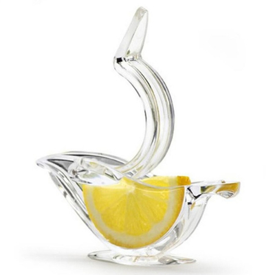 Forma manual acrílica do pássaro da elegância do espremedor de frutas da fatia do limão