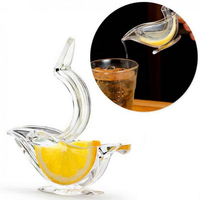 Forma manual acrílica do pássaro da elegância do espremedor de frutas da fatia do limão