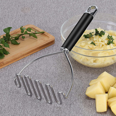 Masher de aço inoxidável de prata moderno da batata resistente