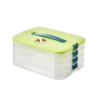 Caixa de armazenamento da bolinha de massa do armazenamento do alimento com multi camada das tampas
