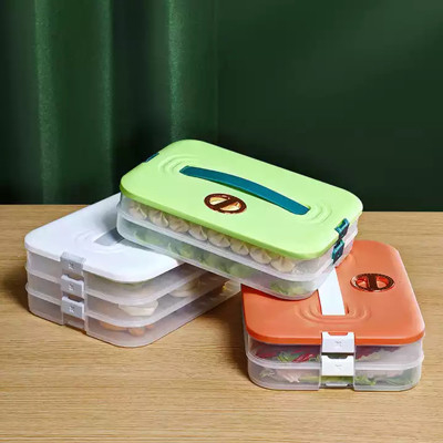 Caixa de armazenamento da bolinha de massa do armazenamento do alimento com multi camada das tampas