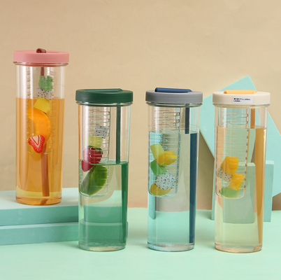 Copos plásticos do café do OEM 700ml com Straw And Lid