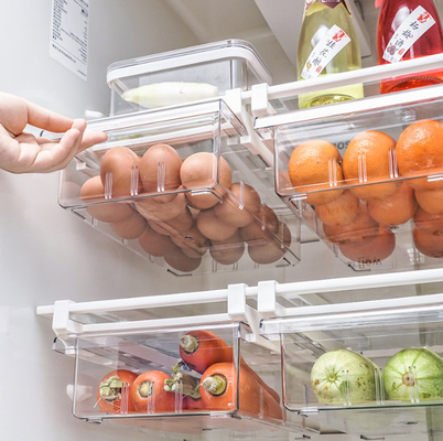O recipiente de armazenamento do agregado familiar do alimento das bebidas retira o organizador Drawers 600g do refrigerador