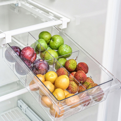 O recipiente de armazenamento do agregado familiar do alimento das bebidas retira o organizador Drawers 600g do refrigerador