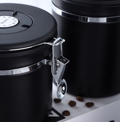 cartucho essencial de aço inoxidável de 500g Barista Tools Coffee Airtight com válvula e colher do CO2