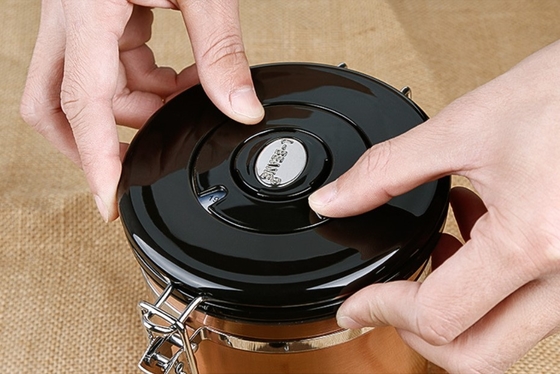 cartucho essencial de aço inoxidável de 500g Barista Tools Coffee Airtight com válvula e colher do CO2