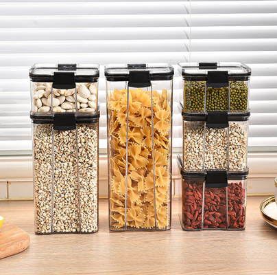 Recipientes de armazenamento plásticos da despensa do ANIMAL DE ESTIMAÇÃO da cozinha para a organização 460ml 700ml do alimento