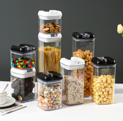 recipiente de armazenamento hermético livre do agregado familiar da cozinha de 7pcs BPA com as tampas fáceis do fechamento