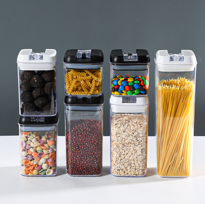 recipiente de armazenamento hermético livre do agregado familiar da cozinha de 7pcs BPA com as tampas fáceis do fechamento