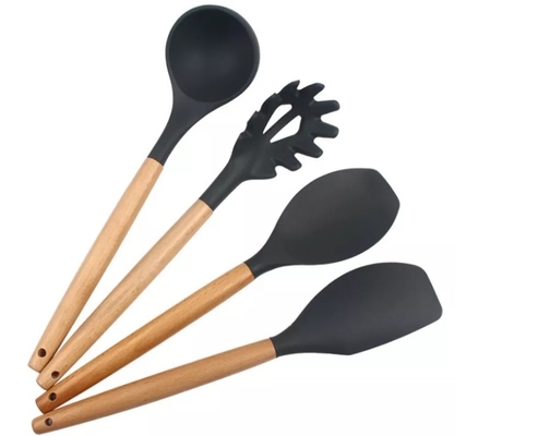 Grupo da colher da espátula do silicone do agregado familiar