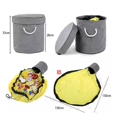 Jogo Mat Drawstring Toy Storage Bag do recipiente de armazenamento do agregado familiar das crianças personalizadas