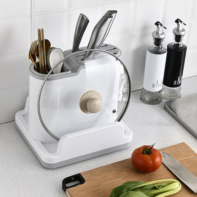 Cremalheira multifuncional plástica do armazenamento da faca e da colher dos utensílios de mesa da cozinha