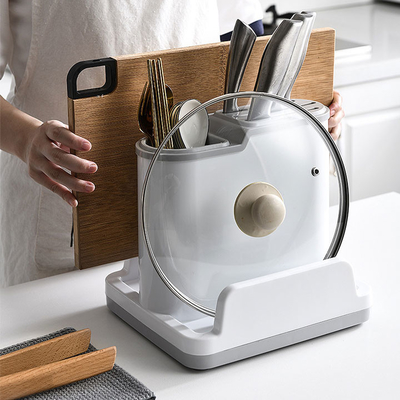 Cremalheira multifuncional plástica do armazenamento da faca e da colher dos utensílios de mesa da cozinha