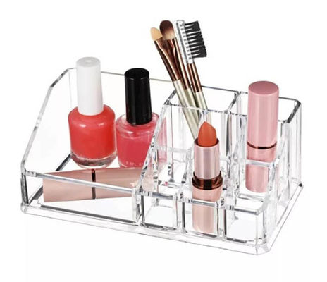 Organizador acrílico Box Lipstick Storage dos cosméticos da composição