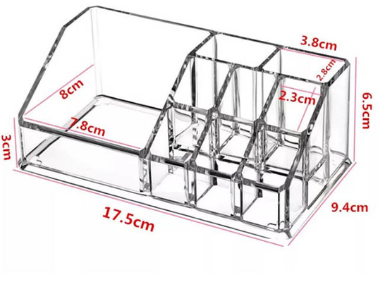 Organizador acrílico Box Lipstick Storage dos cosméticos da composição