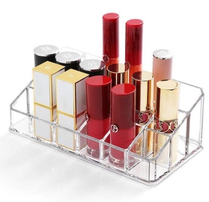 Organizador acrílico Box Lipstick Storage dos cosméticos da composição